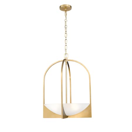 Z-Lite Devon Pendant, 4-Light, 18 In.W x 24.5 In.H, Modern Gold/Sand Blast 1947-24MGLD